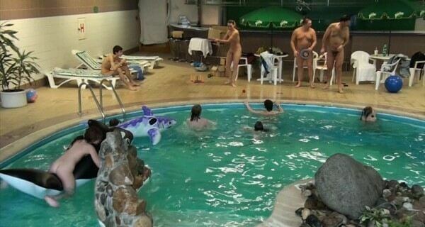 Indoor Dolphin Ride Full HD video - Naturism teaches respect for nature
