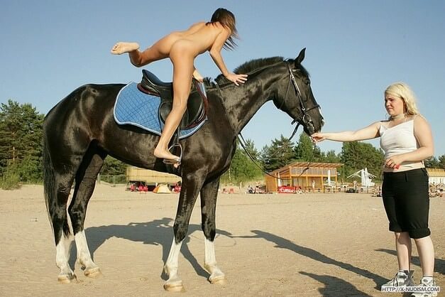 Ride on horseback - Nudist festivals are beautiful