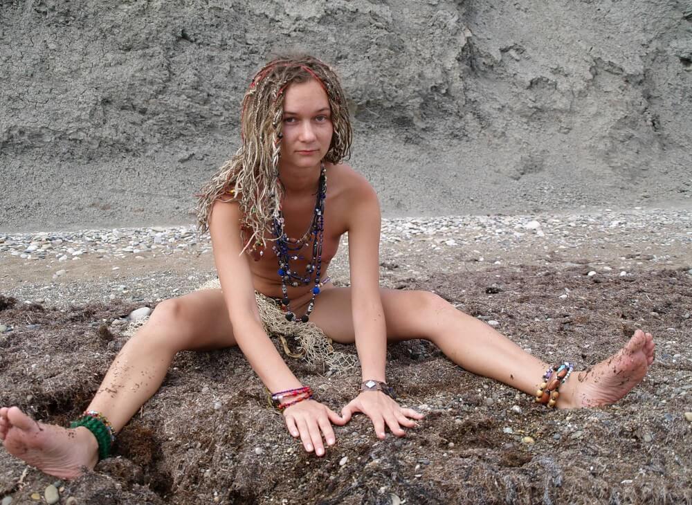 Naturists Rocky Stream Pixie Girls photos - Being oneself and accepting ones body as core principles of naturism and nudism
