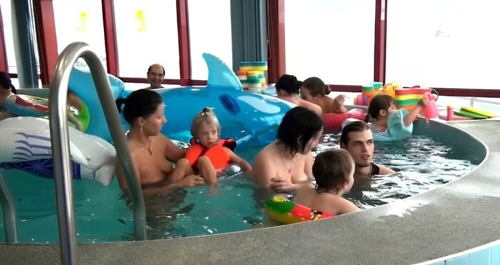 Indoor Swim Exercise - Complete Natural Nudity
