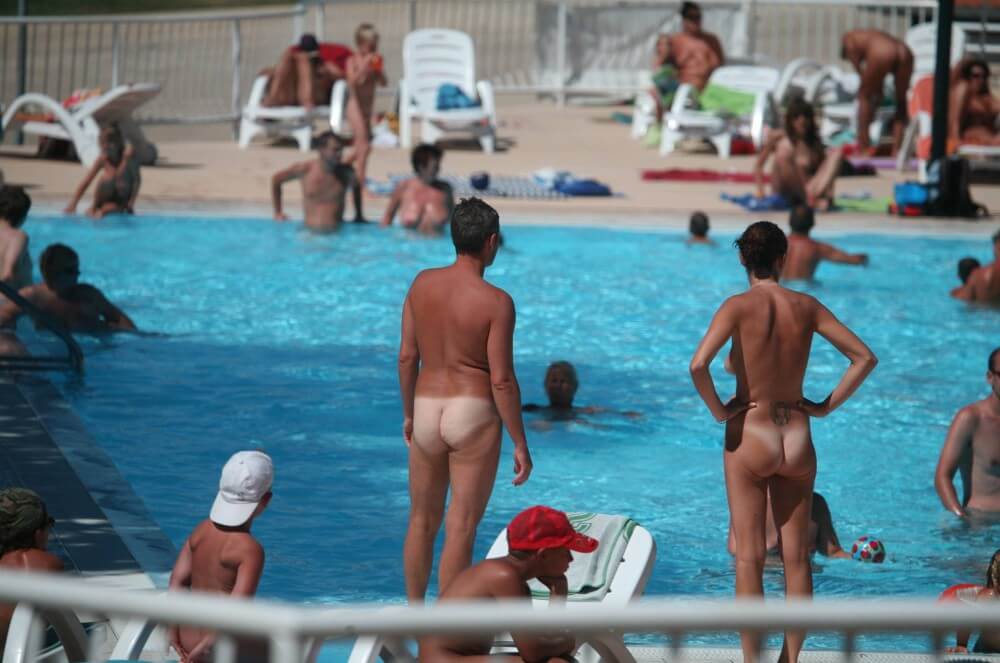 Pool-Shore Group Exercise - Growing up on a nude beach