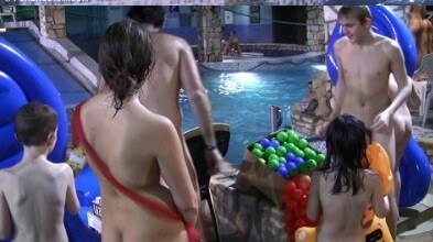Splashing Water Zone 1 - People come together in unity with nature to take off their clothes