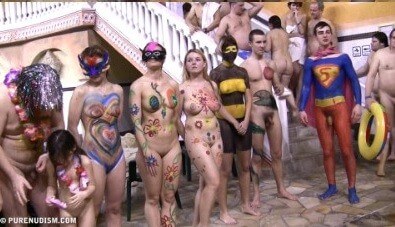 Body paint award lines Full HD - Naturists are open to the world and the environment