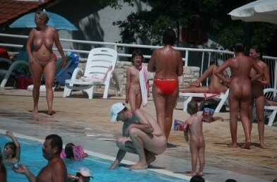 Enjoying The Sunny Pool gallery - Ordinary Citizens Consciously Practicing Nudism