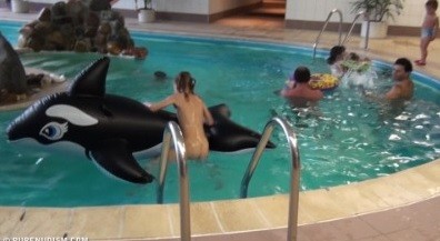 Naturism - Indoor dolphin ride Full HD upd - Nudists value simplicity and openness